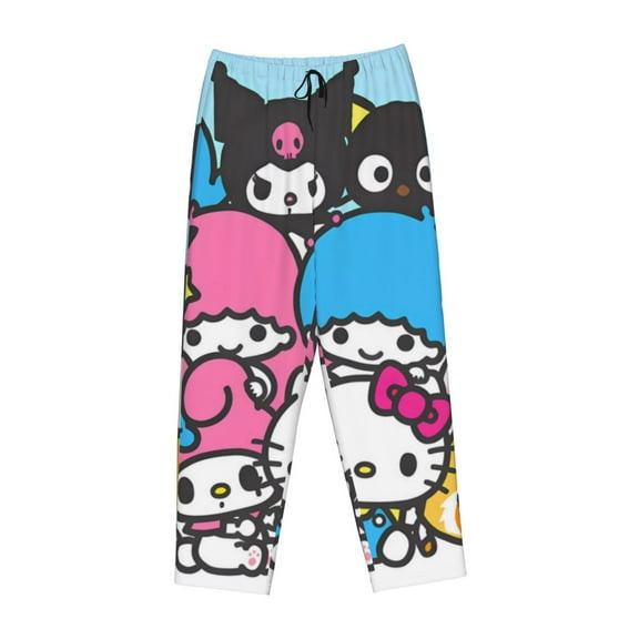 Lsque Sanrio Print Women's Pajama Pants, Lounge Pant - Comfortable Home Wear,Elastic Waistband, Stylish Design-X-Large