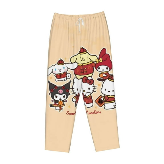 Lsque Sanrio Print Women's Pajama Pants, Lounge Pant - Comfortable Home Wear,Elastic Waistband, Stylish Design-X-Large
