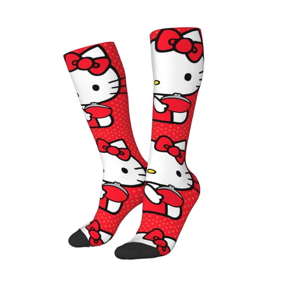 Lsque Sanrio Printed Crew Socks Men's Women's LightWeight Thin Casual Calf Socks ,Knee High Socks,Cotton Socks