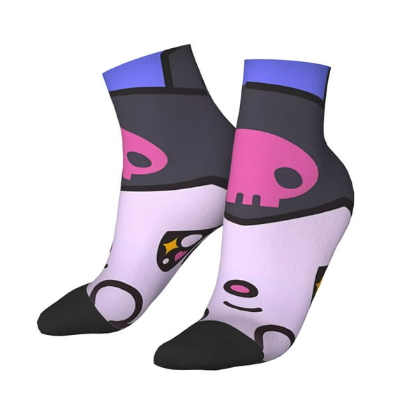 Lsque Sanrio Printed Crew Socks, Moisture-Wicking Socks, Athletic Socks for Men Breathable Cushion Socks Casual Sport Socks for Running Traveling