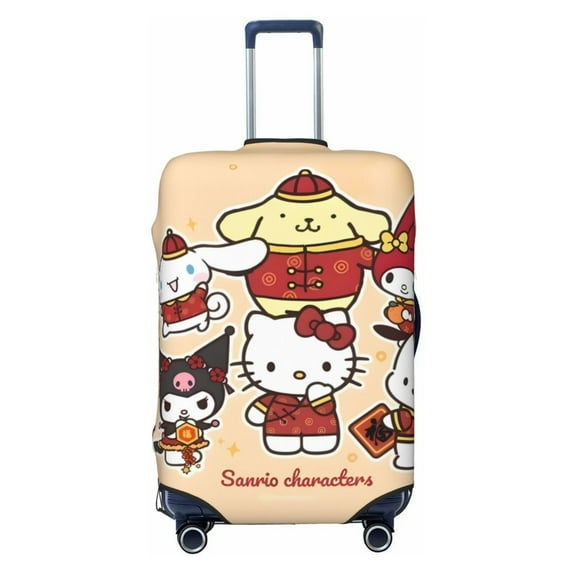 Lsque Sanrio Printed Luggage Cover, Travel Luggage Protector,Scratch and Dirt Resistant, Fits 18-32 Inch Luggage - Large
