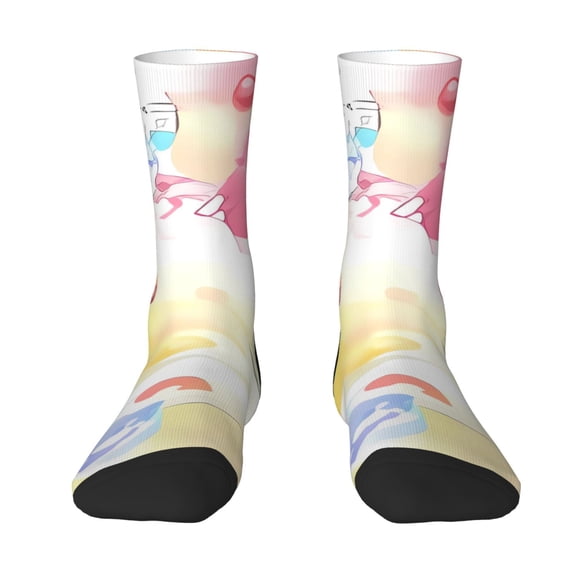 Lsque Sanrio Printed Men's Crew Socks, Soft Durable Breathable Moisture-Wicking with Odor Control Cotton socks