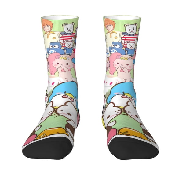 Lsque Sanrio Printed Men's Crew Socks, Soft Durable Breathable Moisture-Wicking with Odor Control Cotton socks