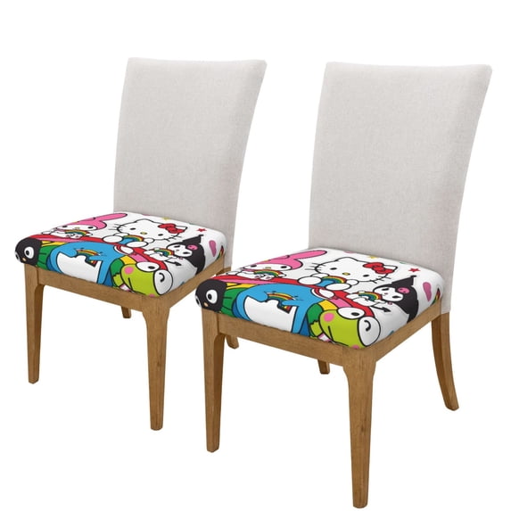 Lsque Sanrio Printed Square Couch Cushion Covers, Floral Sofa Cushion Covers Replacement, Stretch Couch Covers for Couch-16.9in