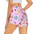 thumbnail image 1 of Lsque Sanrio Printed Women's Running Shorts with Liner Pockets,Elastic Quick Dry Workout Athletic Gym Yoga Shorts,Womens High Waist Shorts-Large, 1 of 9