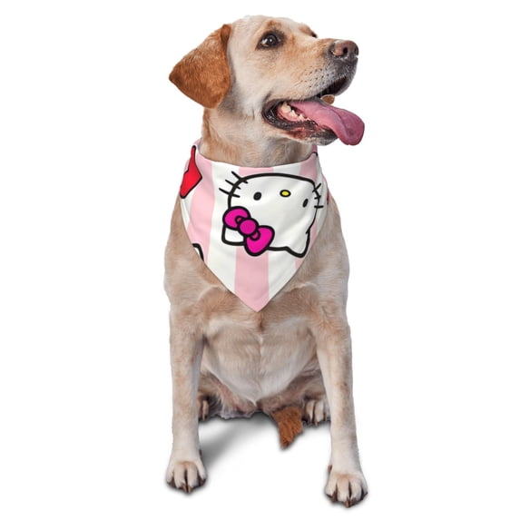 Lsque Sanrio Printing Dog Bandana ,Cat Scarf Adjustable Bib Handkerchief Accessories for Dogs Cats,Pet scarf,Pet fashion