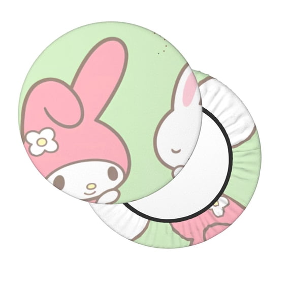 Lsque Sanrio Round Bar chair cushion covers Velvet Fabric Premium Comfort Protects from Scratches and Stains for 14-17 Inch Chair- 12 inch