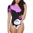 thumbnail image 1 of Lsque Sanrio Women's Crew Neck Short Sleeve Bodysuit Basic T Shirts Tops Onesie Adult Cute Pajama-Small, 1 of 8