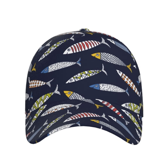 Lsque Sardine Baseball Cap Trucker Low Profile Hat Golf Dad Hat Adjustable Original Classic Unconstructed Plain Cap Men Women