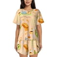 thumbnail image 1 of Lsque Scandinavian Style Hygge Women's Short-Sleeved Pajama Set - 2 Piece Soft and Lightweight Sleepwear Set-4X-Large, 1 of 9