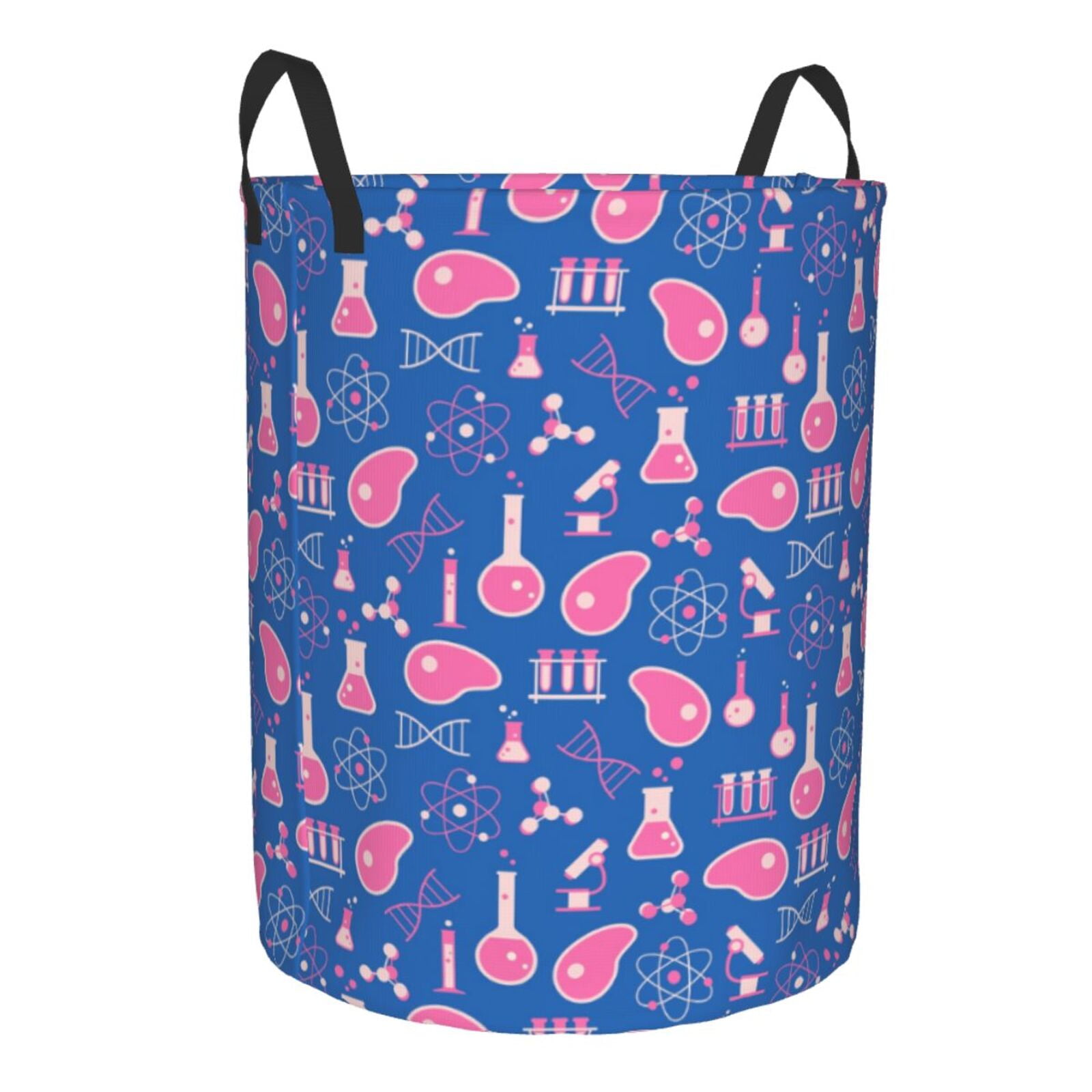 Lsque Science Experiment pattern Laundry Hamper Basket, Tall Woven Rope ...