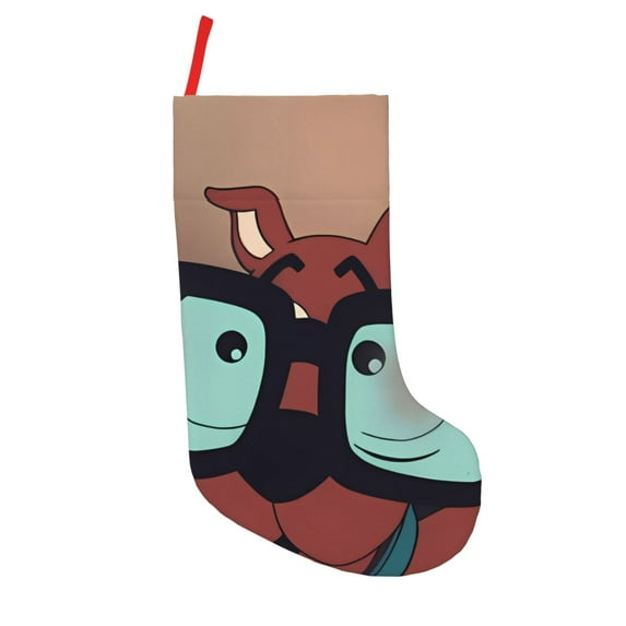 Lsque Scooby-Doo Pattern 18 Inch Christmas Stockings, Festive Holiday Stocking for Christmas Decorations Holiday Decor
