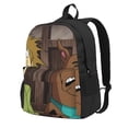 thumbnail image 1 of Lsque Scooby-Doo Pattern Adult Backpack – Durable & Lightweight PU Canvas Storage Bag , 15” Laptop Compartment, and Multiple Pockets, 1 of 7