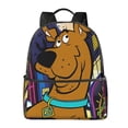 thumbnail image 1 of Lsque Scooby-Doo Pattern Backpack – School Travel Canvas Daypack with Ergonomic Padded Straps, Multiple Compartments & Leather Handle, 1 of 5