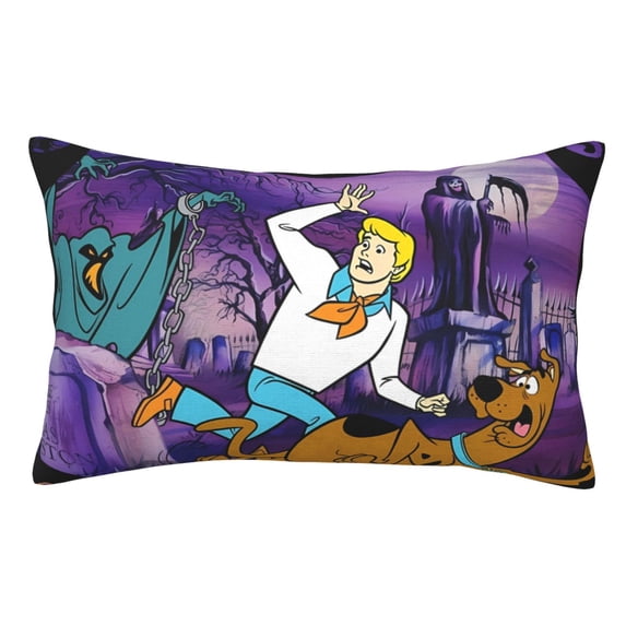 Lsque Scooby-Doo Pattern Bedding Waterproof Pillow Protector Zippered Queen – Bed Bug Proof Pillow Encasement-16"x24"