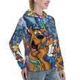 thumbnail image 1 of Lsque Scooby-Doo Pattern Casual Women's Hoodie,Hooded Sweatshirt with Kangaroo Pocket,Pullover Hoodie with Eye-catching Drawstrings-XX-Large, 1 of 8
