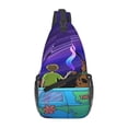 thumbnail image 1 of Lsque Scooby-Doo Pattern Cross Chest Bag Diagonally – Premium Durable Front Chest Sling with Adjustable Padded Strap, High-Capacity Storage, 1 of 8