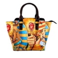 thumbnail image 1 of Lsque Scooby-Doo Pattern Leather Rivet Shoulder Bag – Elegant Genuine Leather & Microfiber PU Crossbody with Detachable Adjustable Strap, 1 of 5