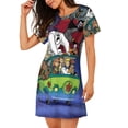 thumbnail image 1 of Lsque Scooby-Doo Pattern Nightgowns for Women Sleep Shirts Short Sleeve Nightshirt Pullover Nightdress Soft Sleepwear Relaxed Fit Nightdress, 1 of 5
