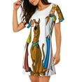 thumbnail image 1 of Lsque Scooby-Doo Pattern Nightgowns for Women Sleep Shirts Short Sleeve Nightshirt Pullover Nightdress Soft Sleepwear Relaxed Fit Nightdress, 1 of 5