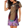 thumbnail image 1 of Lsque Scooby-Doo Pattern Nightgowns for Women Sleep Shirts Short Sleeve Nightshirt Pullover Nightdress Soft Sleepwear Relaxed Fit Nightdress, 1 of 5