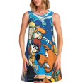 thumbnail image 1 of Lsque Scooby-Doo Pattern Summer Dresses for Women – Sleeveless T-Shirt Swing Sundress, Perfect for the Beach and Casual Days, 1 of 6