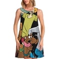 thumbnail image 1 of Lsque Scooby-Doo Pattern Summer Dresses for Women – Sleeveless T-Shirt Swing Sundress, Perfect for the Beach and Casual Days, 1 of 6
