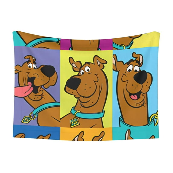 Lsque Scooby-Doo Pattern Waterproof Throw Blanket Pet Blanket for Dogs & Indoor Cats, Washable - Shaggy Plush Calming Long Faux Fur & Velvet Dog Blanket -