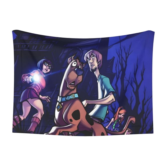 Lsque Scooby-Doo Pattern Waterproof Throw Blanket Pet Blanket for Dogs & Indoor Cats, Washable - Shaggy Plush Calming Long Faux Fur & Velvet Dog Blanket -