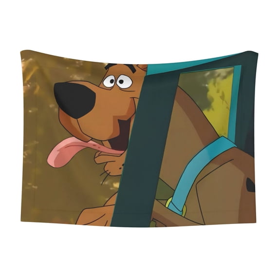 Lsque Scooby-Doo Pattern Waterproof Throw Blanket Pet Blanket for Dogs & Indoor Cats, Washable - Shaggy Plush Calming Long Faux Fur & Velvet Dog Blanket -