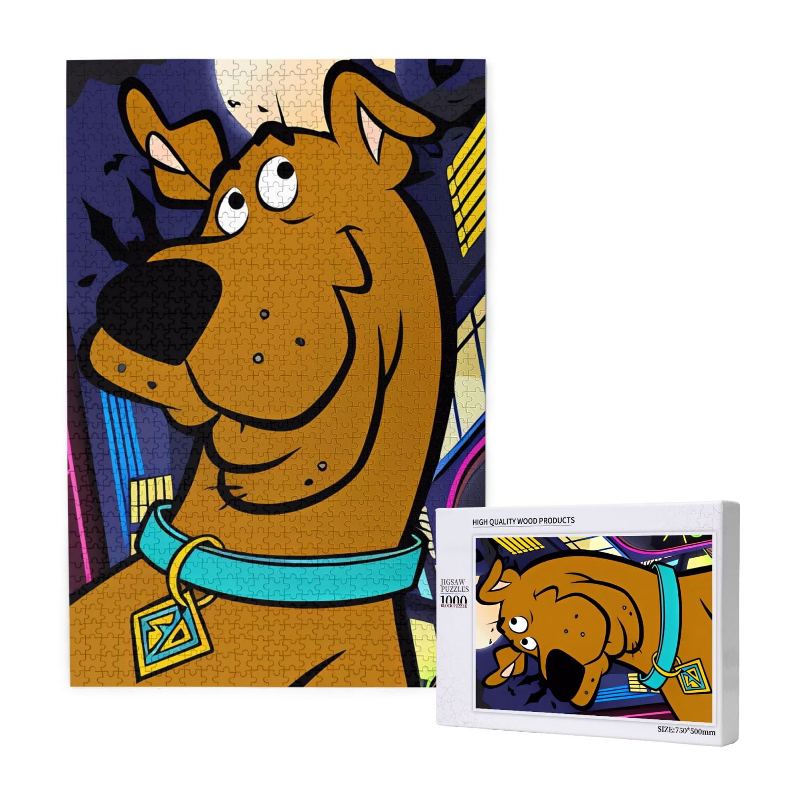Lsque Scooby-Doo Pattern Wooden Picture Puzzle ,1000 Piece Jigsaw ...