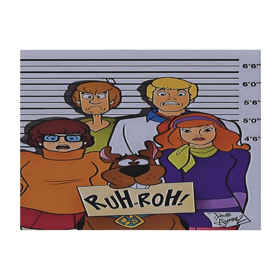 Lsque Scooby-Doo Print Flannel Throw Blanket, Ultra-soft Blanket for Bed, Couch, Car, Hypoallergenic Anti-pilling blanket-50"x40"