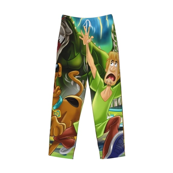 Lsque Scooby-Doo Print Men's Pajama Pants, Lounge Pant - Comfortable Home Wear,Elastic Waistband, Stylish Design-Medium