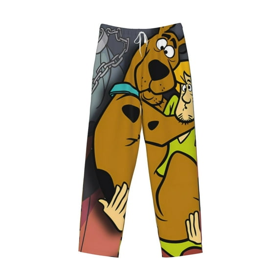 Lsque Scooby-Doo Print Men's Pajama Pants, Lounge Pant - Comfortable Home Wear,Elastic Waistband, Stylish Design-X-Large