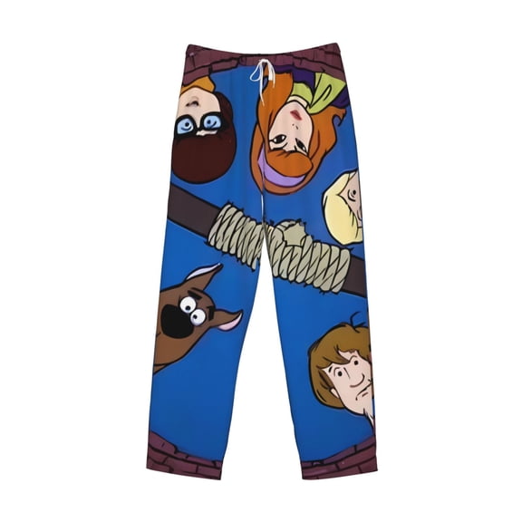 Lsque Scooby-Doo Print Men's Pajama Pants, Lounge Pant - Comfortable Home Wear,Elastic Waistband, Stylish Design-X-Large
