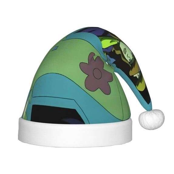 Lsque Scooby-Doo Print Santa Hat Christmas Hat Funny Christmas Hat Christmas Knitted Beanie Hat For Kids