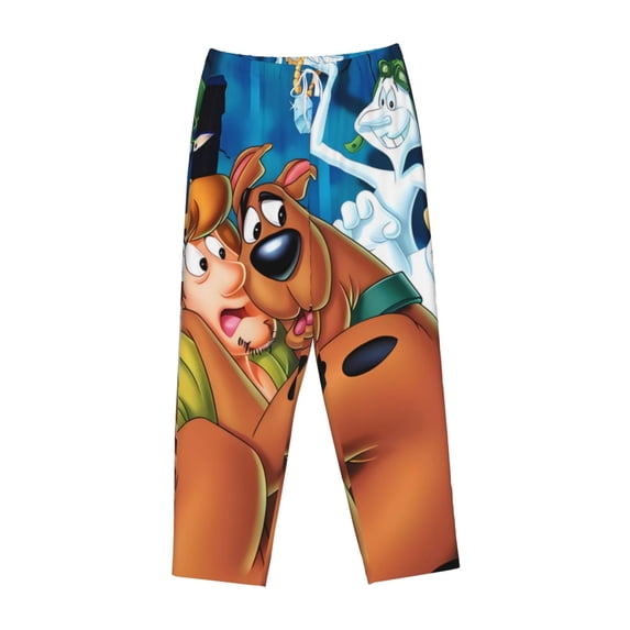 Lsque Scooby-Doo Print Women's Pajama Pants, Lounge Pant - Comfortable Home Wear,Elastic Waistband, Stylish Design-XX-Large