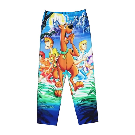 Lsque Scooby-Doo Print Women's Pajama Pants, Lounge Pant - Comfortable Home Wear,Elastic Waistband, Stylish Design-XX-Large