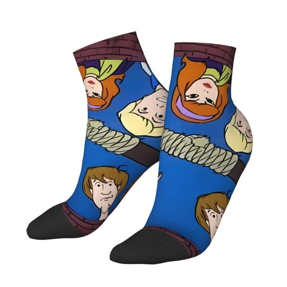 Lsque Scooby-Doo Printed Crew Socks, Moisture-Wicking Socks, Athletic Socks for Men Breathable Cushion Socks Casual Sport Socks for Running Traveling
