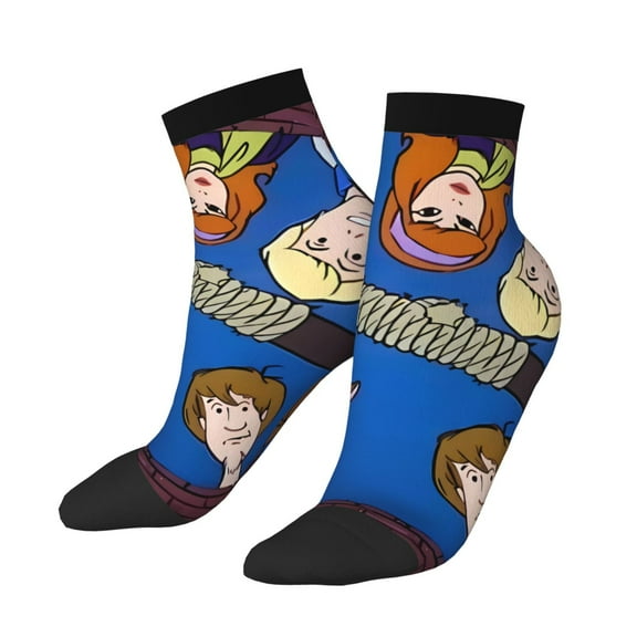 Lsque Scooby-Doo Printed Crew Socks, Moisture-Wicking Socks, Athletic Socks for Men Breathable Cushion Socks Casual Sport Socks for Running Traveling