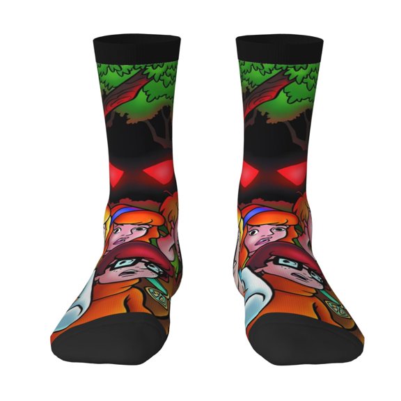 Lsque Scooby-Doo Printed Men's Crew Socks, Soft Durable Breathable Moisture-Wicking with Odor Control Cotton socks