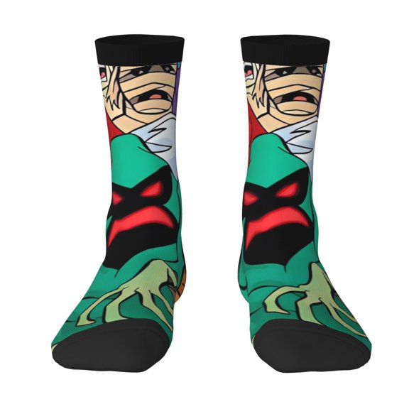 Lsque Scooby-Doo Printed Men's Crew Socks, Soft Durable Breathable Moisture-Wicking with Odor Control Cotton socks