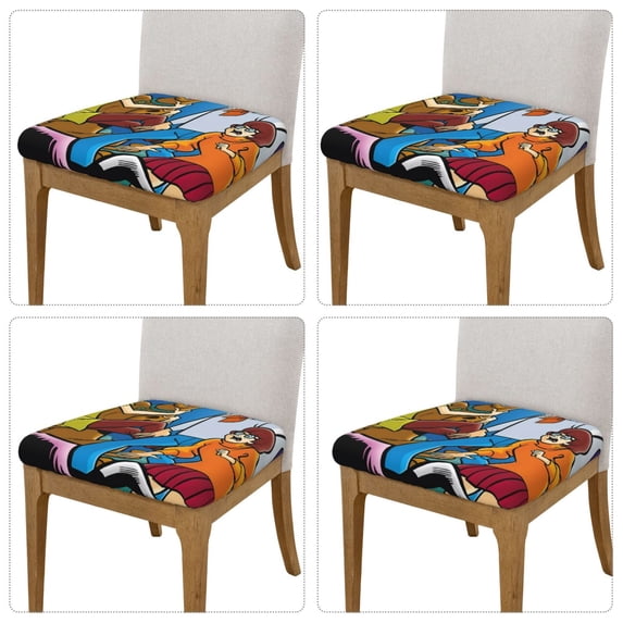 Lsque Scooby-Doo Printed Square Couch Cushion Covers, Floral Sofa Cushion Covers Replacement, Stretch Couch Covers for Couch-16.9in
