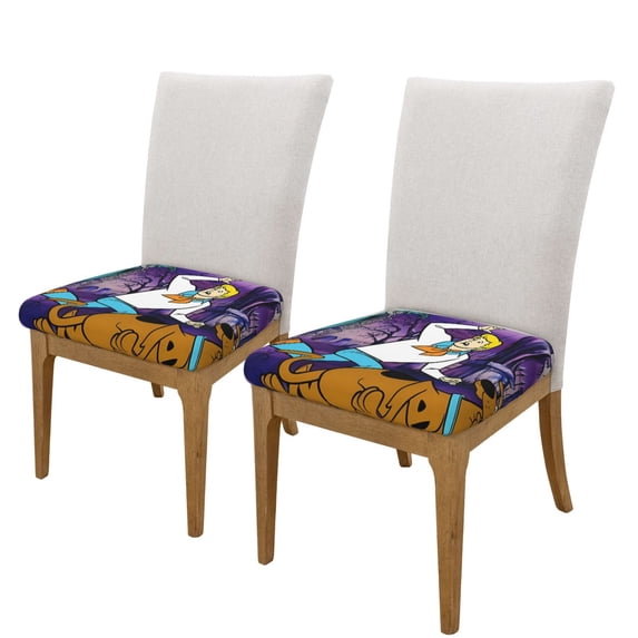 Lsque Scooby-Doo Printed Square Couch Cushion Covers, Floral Sofa Cushion Covers Replacement, Stretch Couch Covers for Couch-16.9in