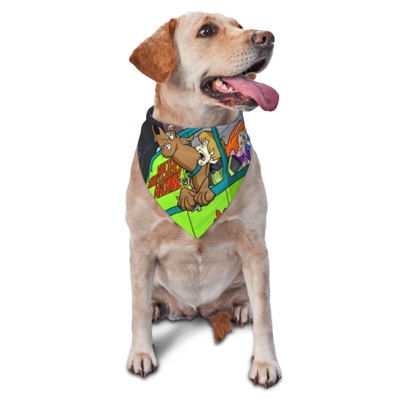 Lsque Scooby-Doo Printing Dog Bandana ,Cat Scarf Adjustable Bib Handkerchief Accessories for Dogs Cats,Pet scarf,Pet fashion