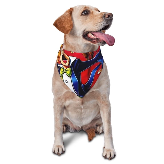 Lsque Scooby-Doo Printing Dog Bandana ,Cat Scarf Adjustable Bib Handkerchief Accessories for Dogs Cats,Pet scarf,Pet fashion