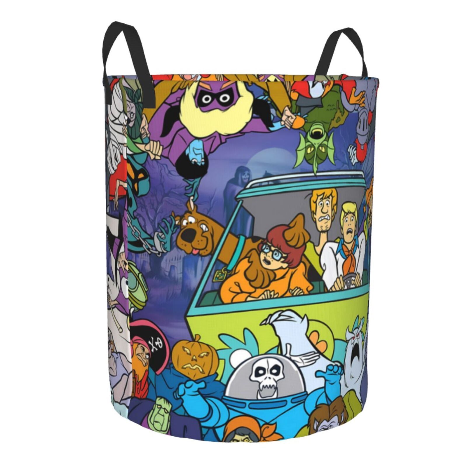 Scooby Ropes Lsque Scooby-Doo pattern Laundry Hamper Basket, Tall Woven Rope Hamper ...