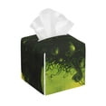 thumbnail image 1 of Lsque Screaming Horror Art Printed Tissue Box Cover Holder, Facial Paper Organizer Dispenser,Square with Bottom Belt, PVC Leather Decorative Organizer, 1 of 8