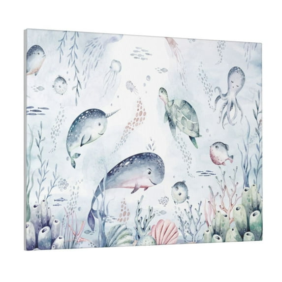 Lsque Sea Animals Print Wall Art – Decorative Picture for Living Room, Bedroom, and Office (Horizontal)