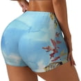 thumbnail image 1 of Lsque Sea and Fish Pattern High Waisted Biker Shorts for Women-Tummy Control Fitness Athletic Workout Running Yoga Gym Shorts,Moisture-Wicking-XX-Large, 1 of 9